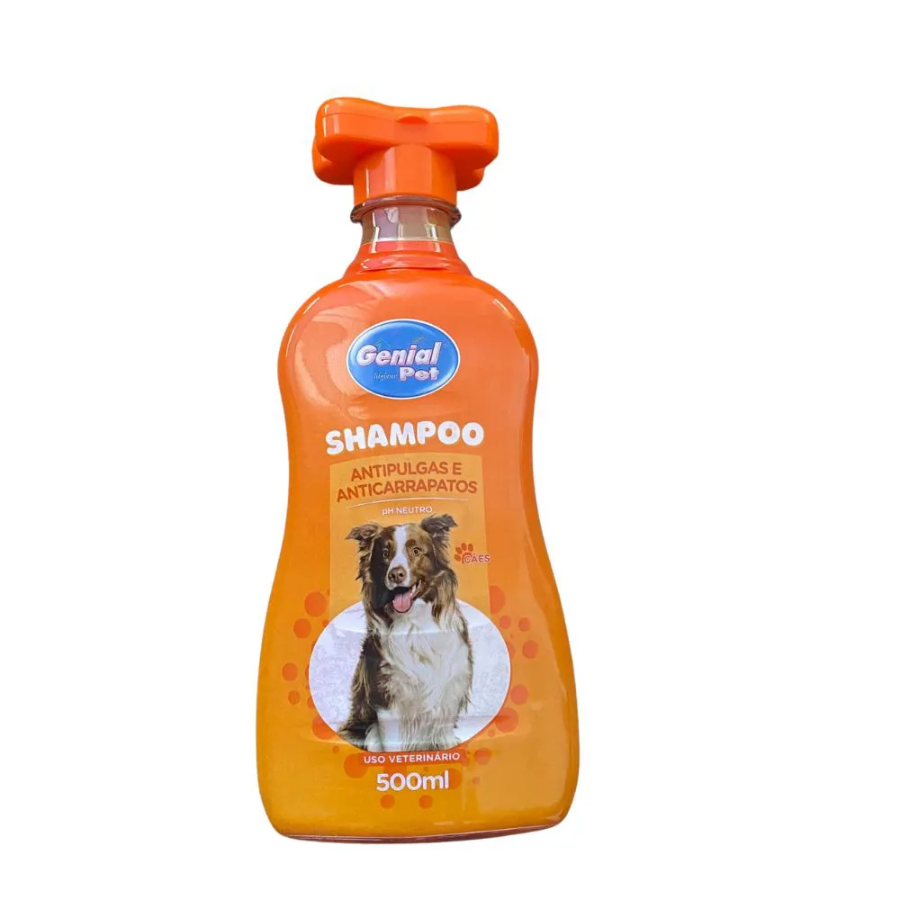 Shampoo Antipulgas E Anticarrapatos Genial Pet 500ml