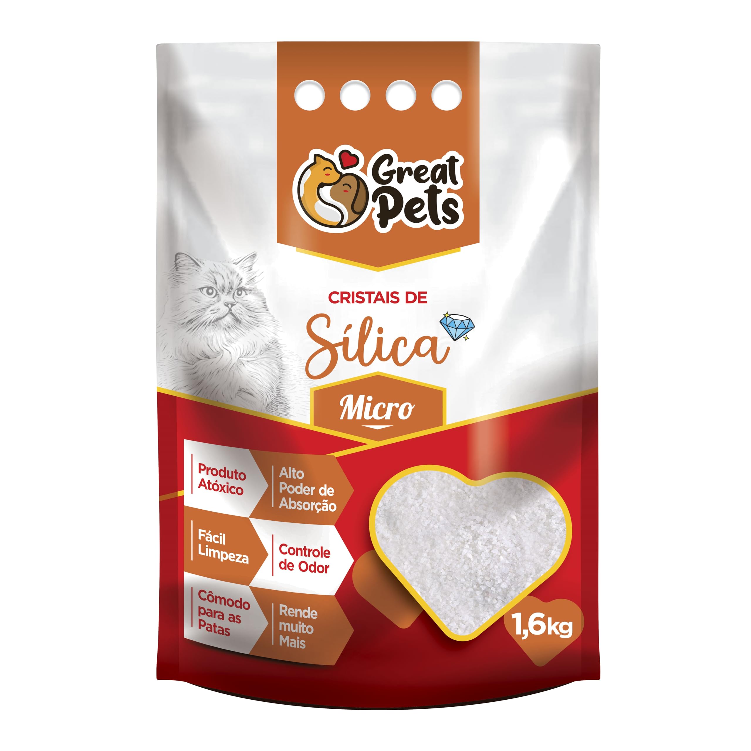 Areia Higiênica de Sílica Micro da marca Great Pets - Imagem 2