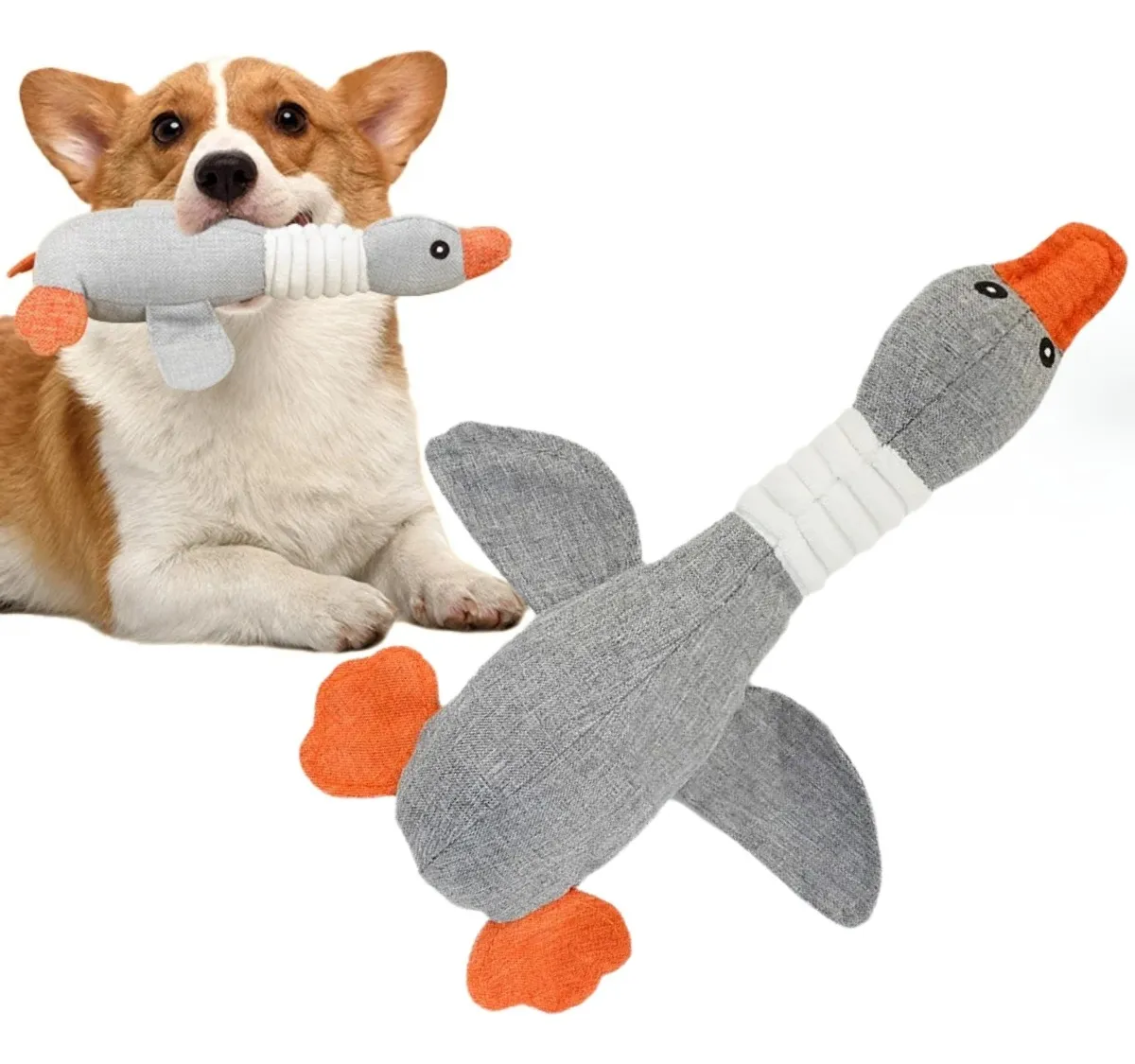 Brinquedo Bichinho Ganso De Pelúcia Pet Cães - Imagem 5