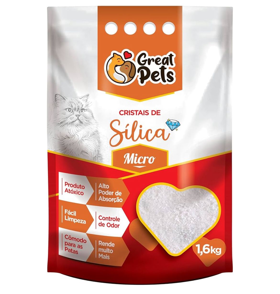 Areia Higiênica de Sílica Micro da marca Great Pets - Imagem 4
