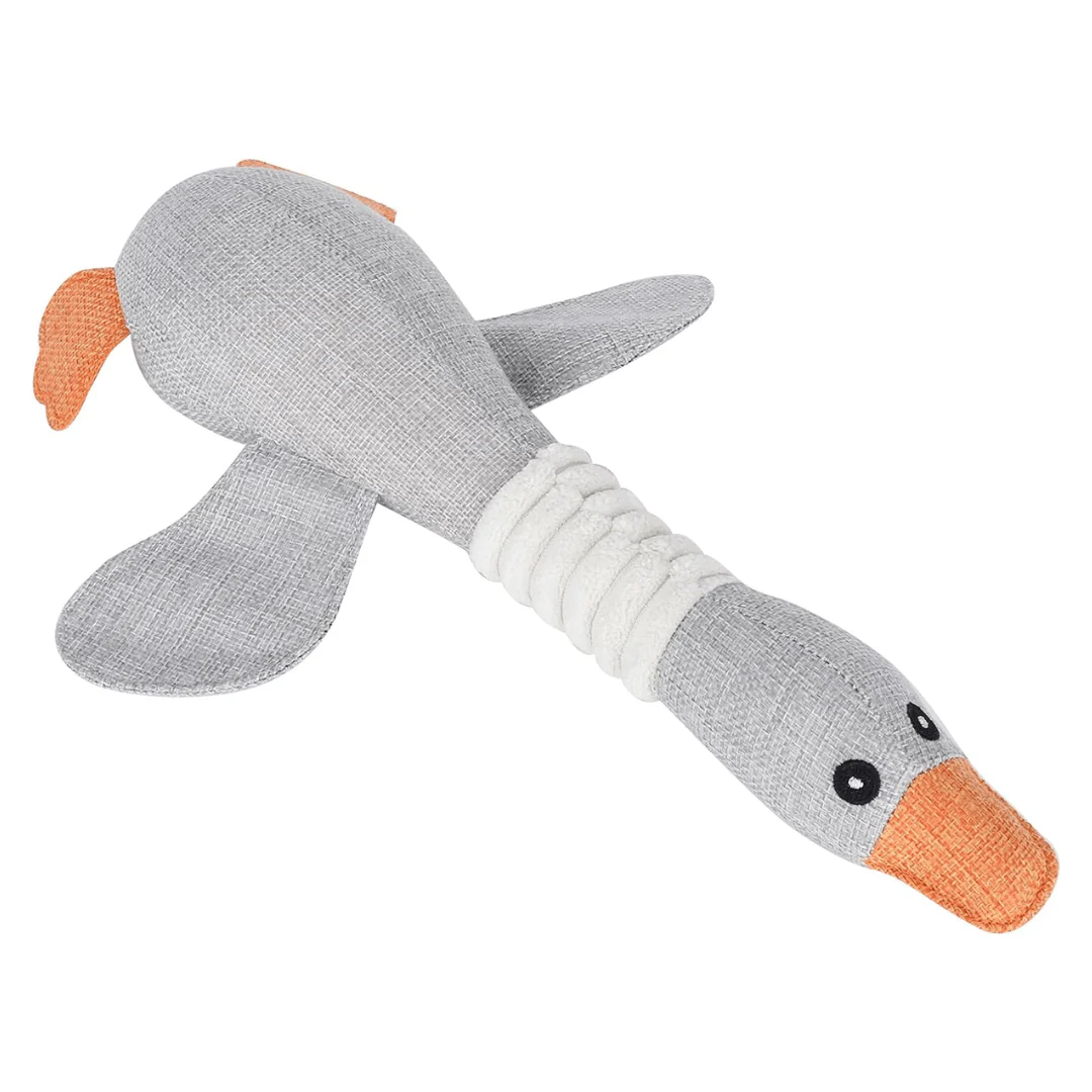 Brinquedo Bichinho Ganso De Pelúcia Pet Cães