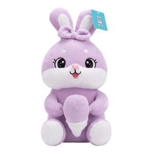 Pelúcia Pet Coelhinha Lavanda com Sorvete e Detalhes Bordados