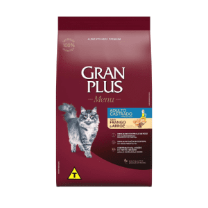 Granplus Ração Para Gatos Castrados Gran Plus Frango E Arroz 10 1Kg