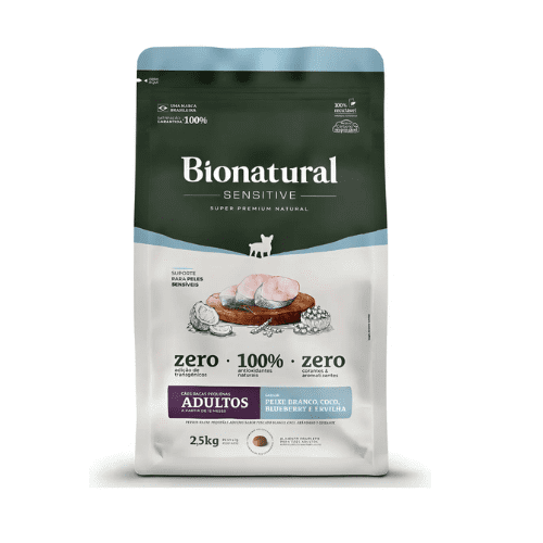Ração Sensitive para Cães Adultos de Raças Pequenas Bio Natural 2,5 Kg