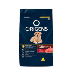 Ração Seca Origens para Cão Adulto de Raça Média e Grande Sabor Carne e Cereais 15 kg